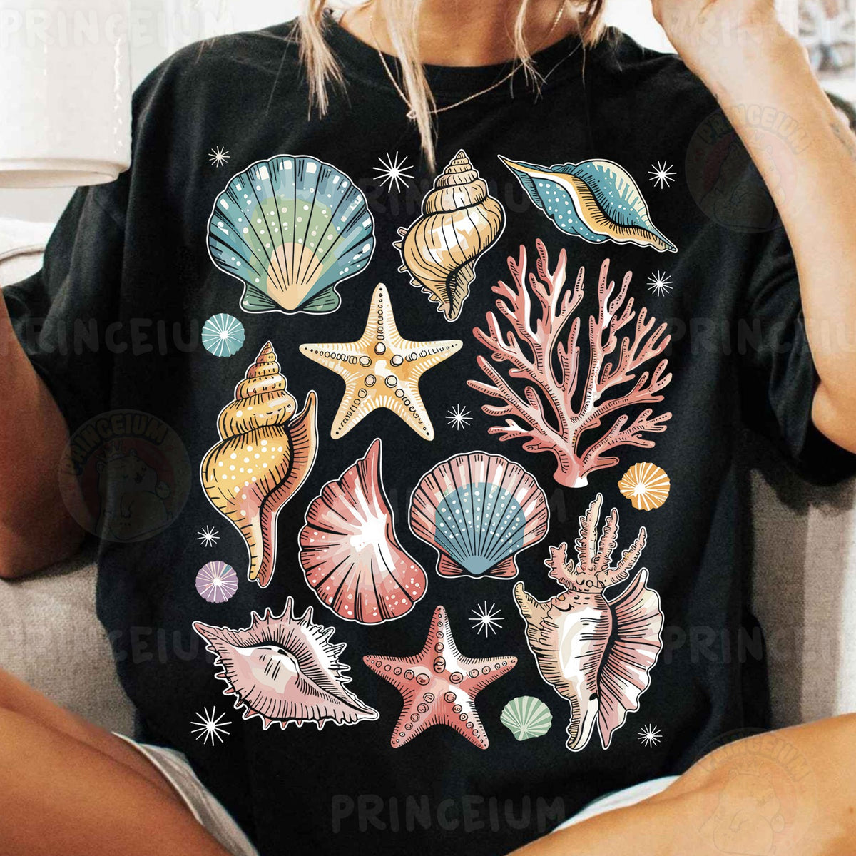 Pastel Seashells and Coral