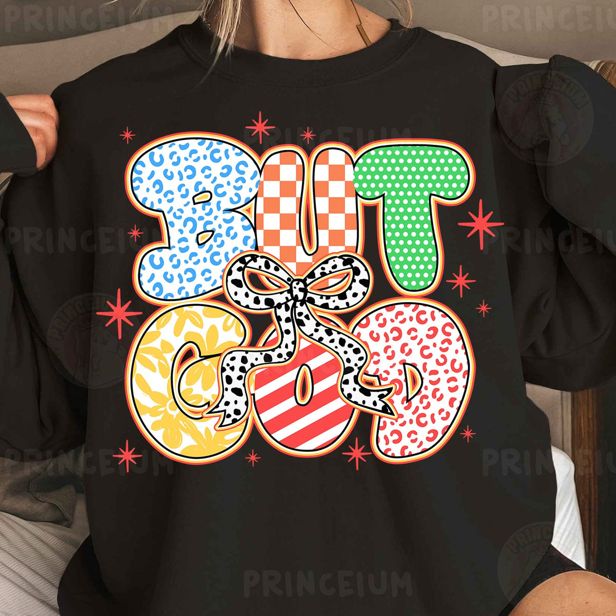 But God Bubble Letter Bow