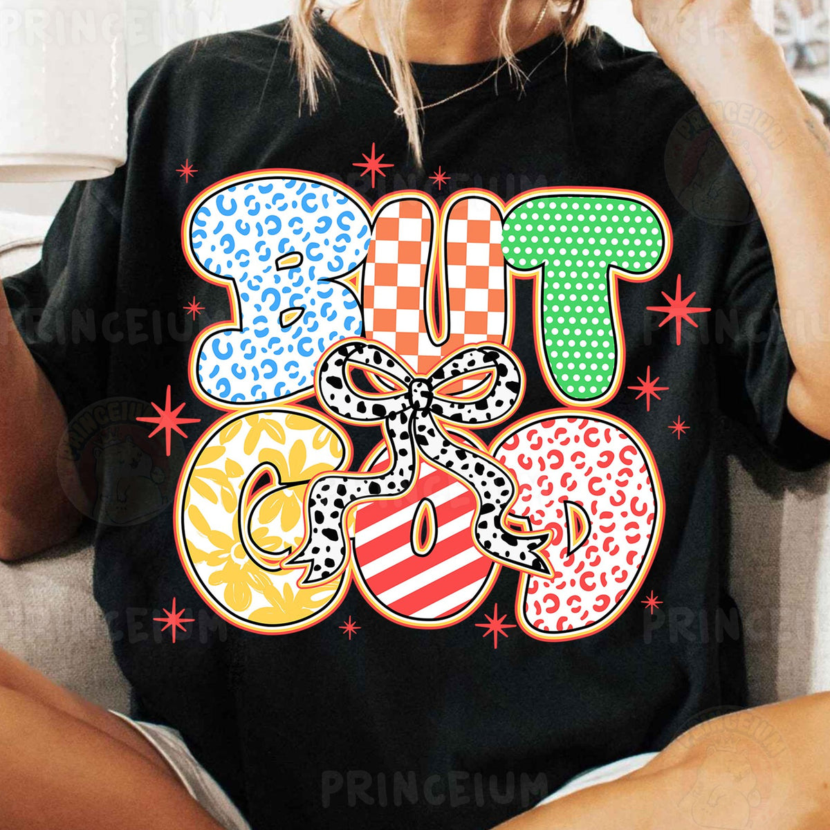 But God Bubble Letter Bow