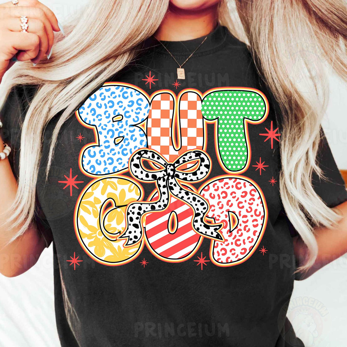 But God Bubble Letter Bow