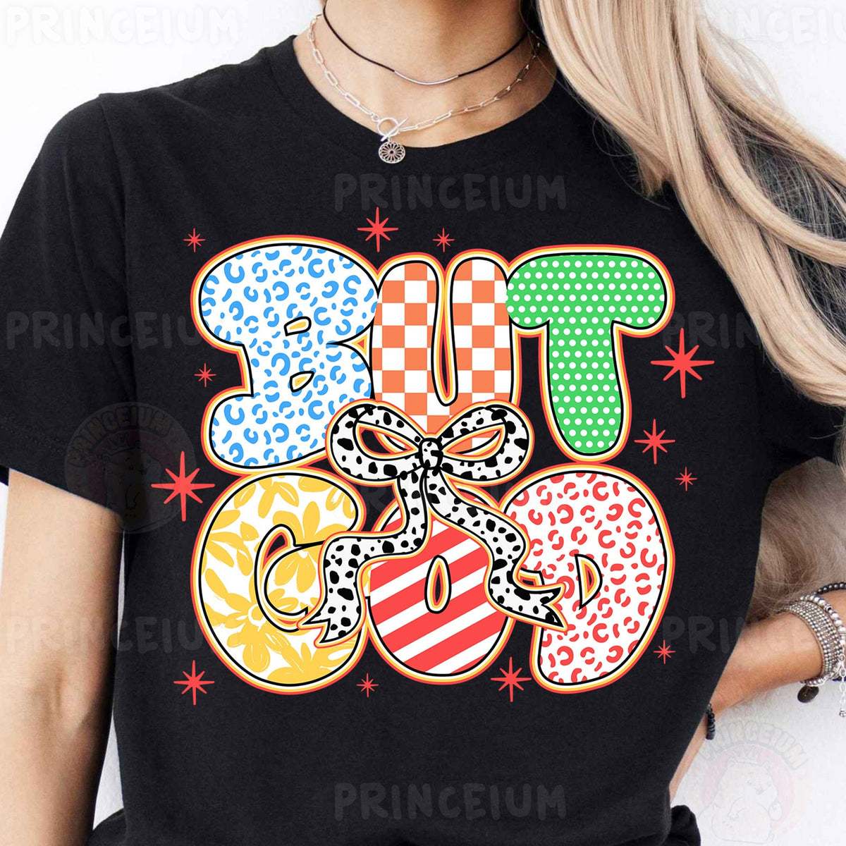 But God Bubble Letter Bow