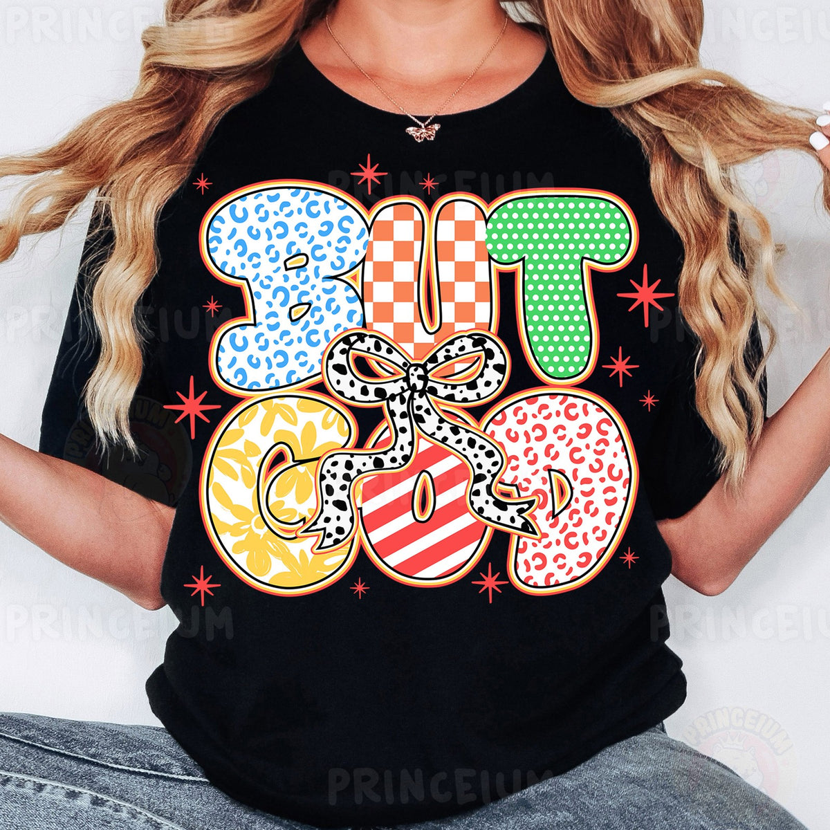 But God Bubble Letter Bow