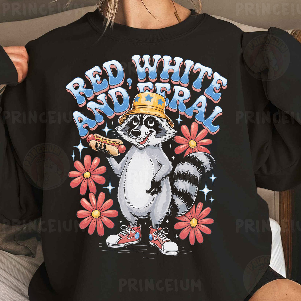 Red, White and Feral Raccoon
