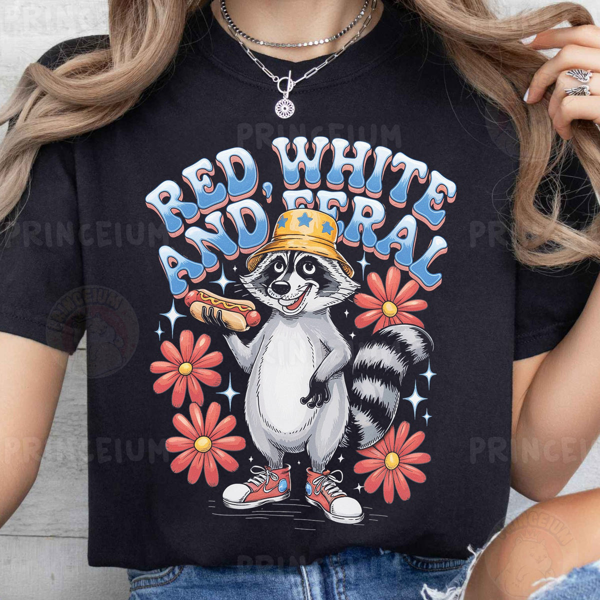 Red, White and Feral Raccoon