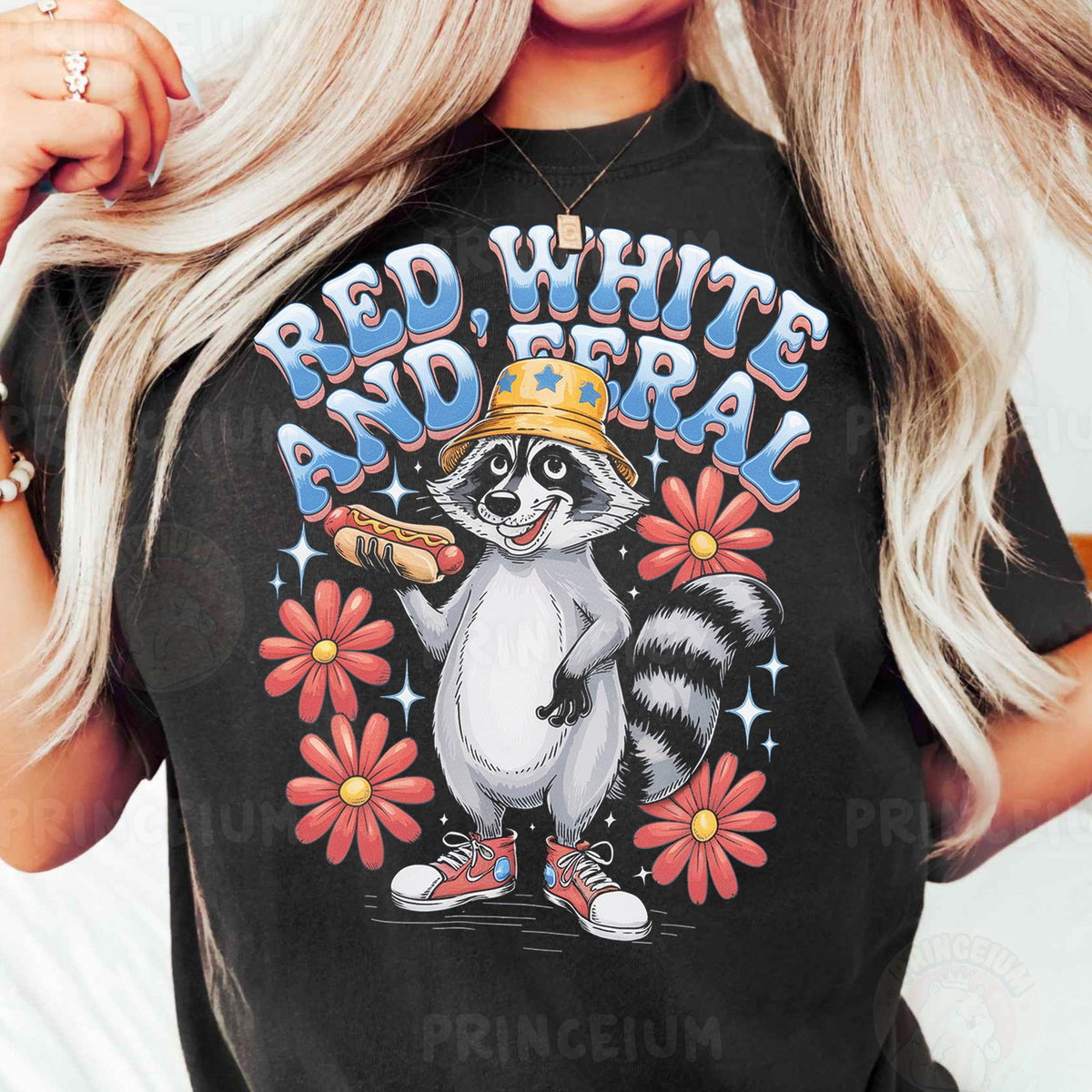 Red, White and Feral Raccoon