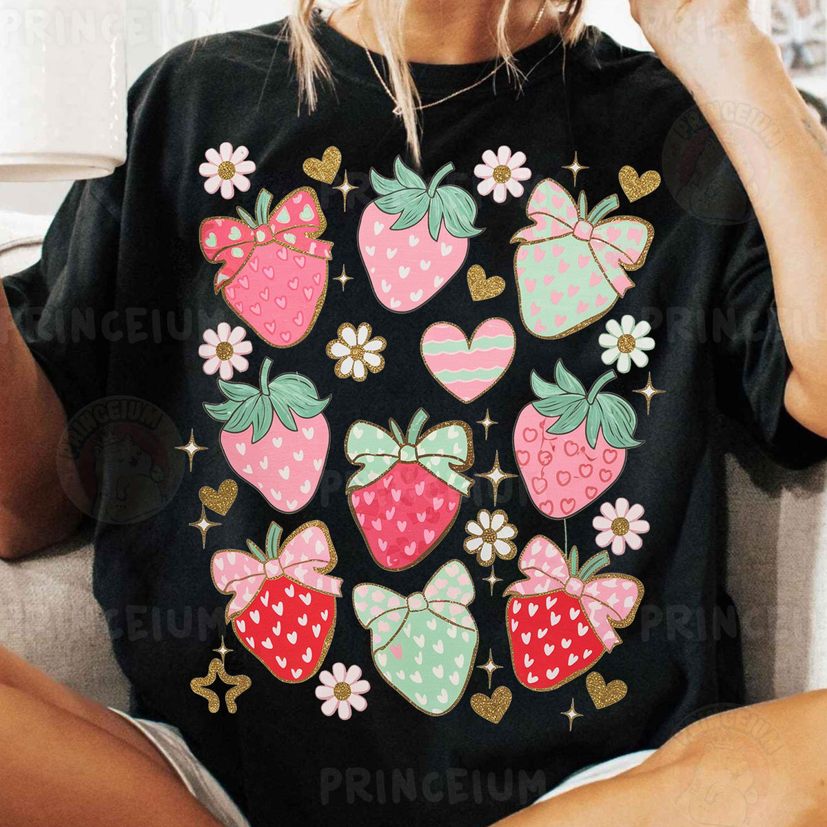 Coquette Strawberry Collage