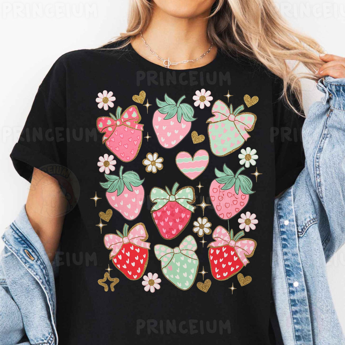 Coquette Strawberry Collage