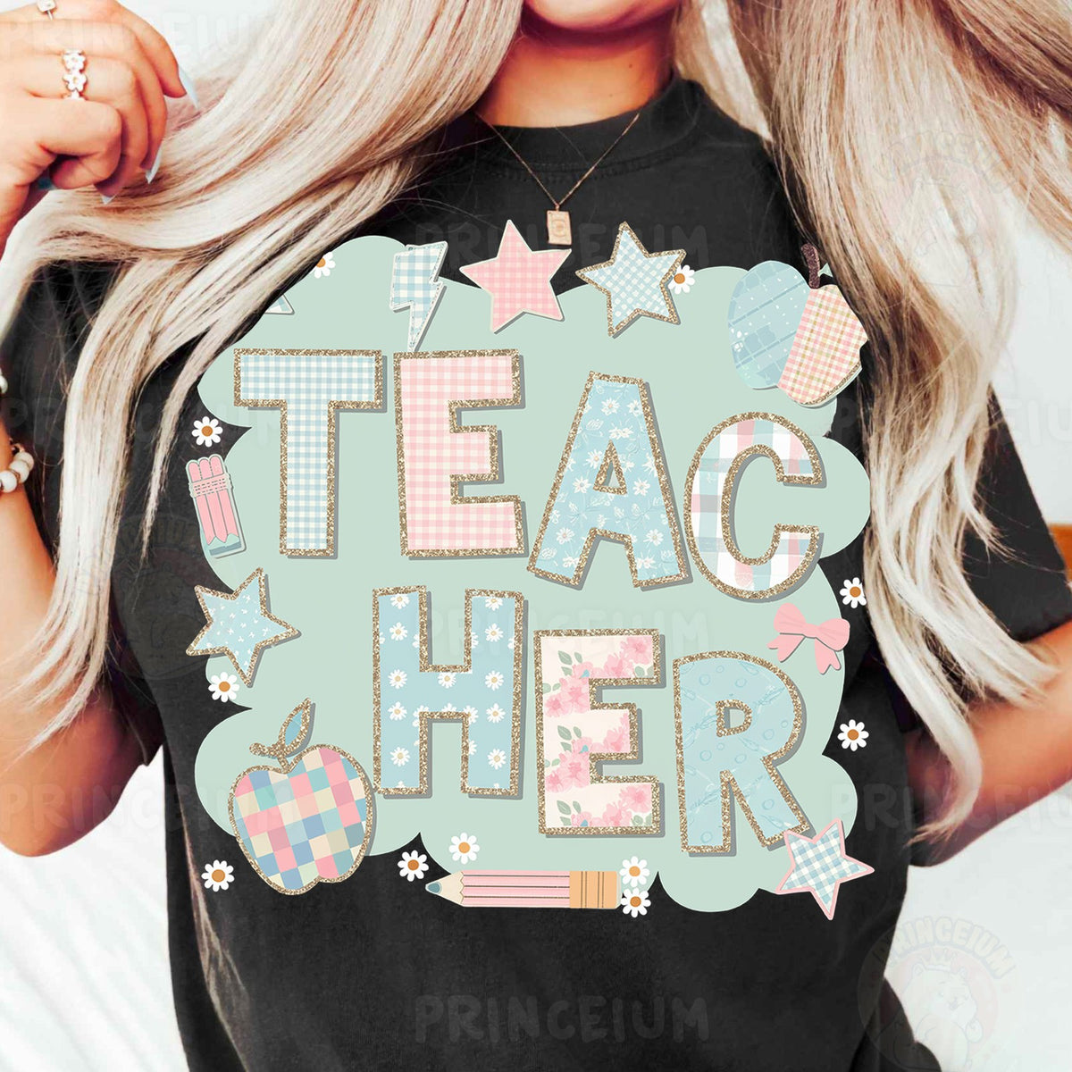 Pastel Patchwork Teacher