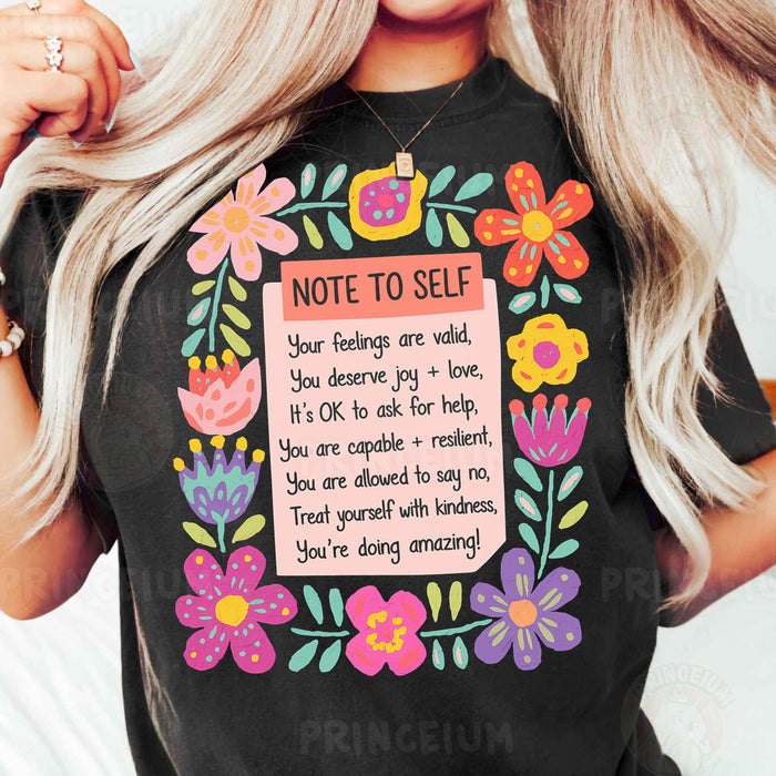 Note to Self Floral Affirmations