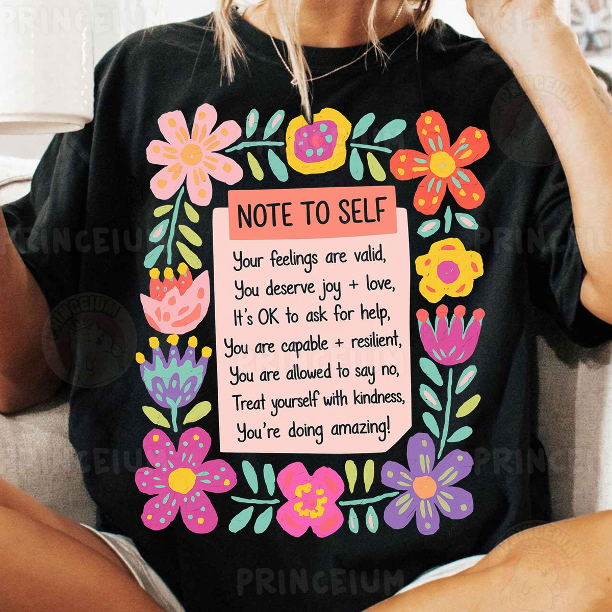Note to Self Floral Affirmations