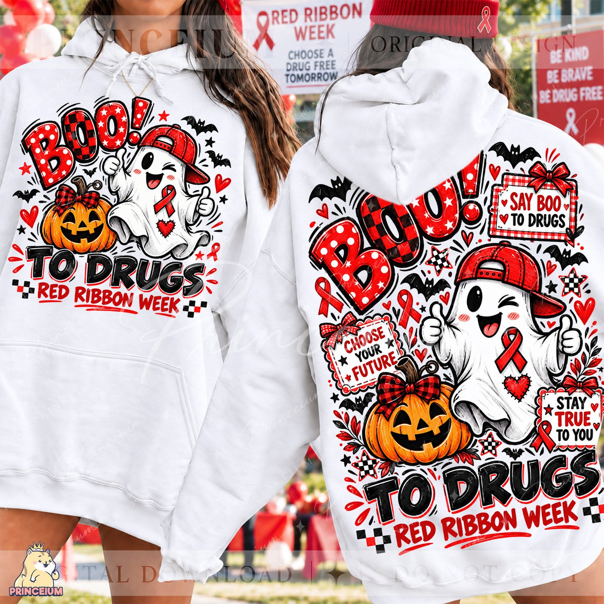 Boo to Drugs Pumpkin Ghost