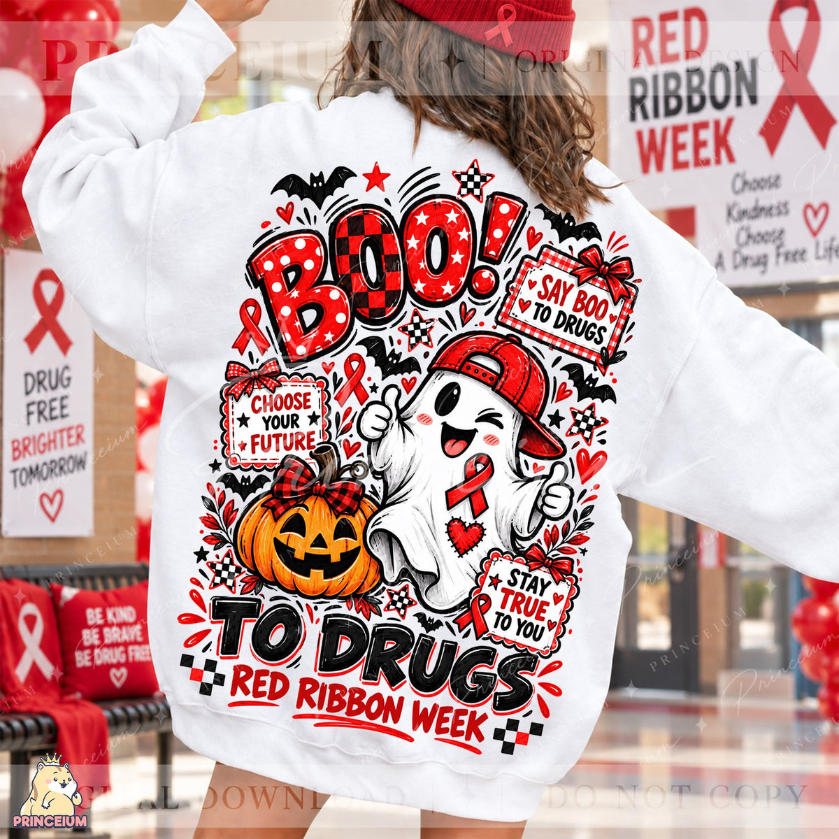 Boo to Drugs Pumpkin Ghost