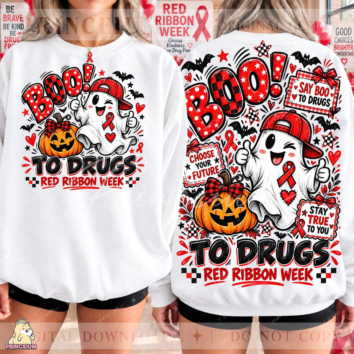 Boo to Drugs Pumpkin Ghost