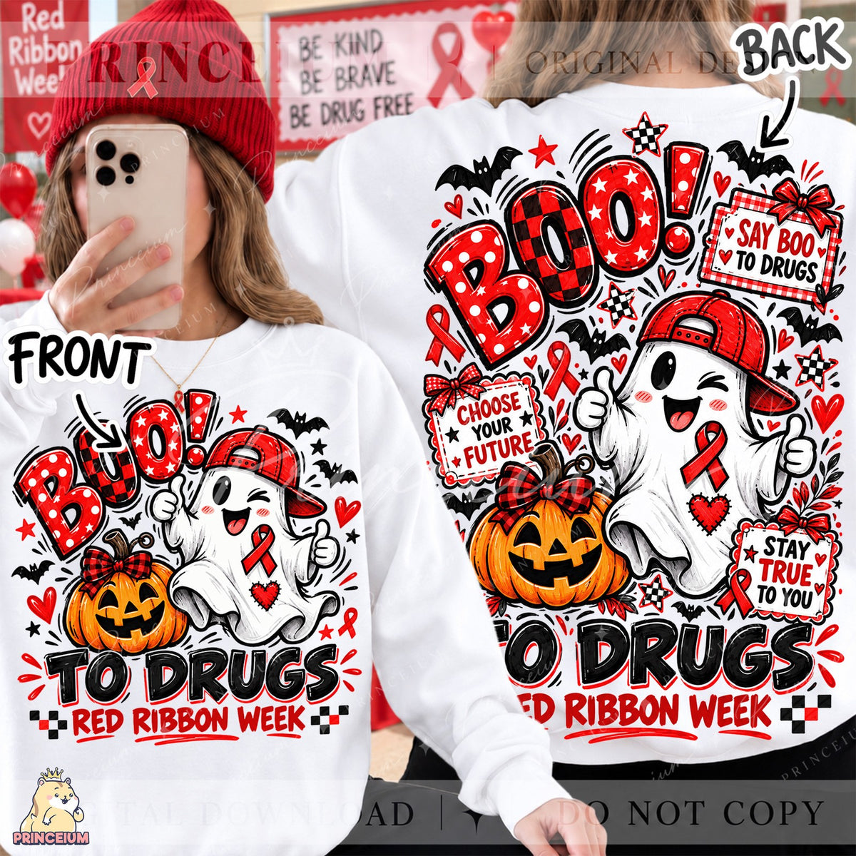 Boo to Drugs Pumpkin Ghost