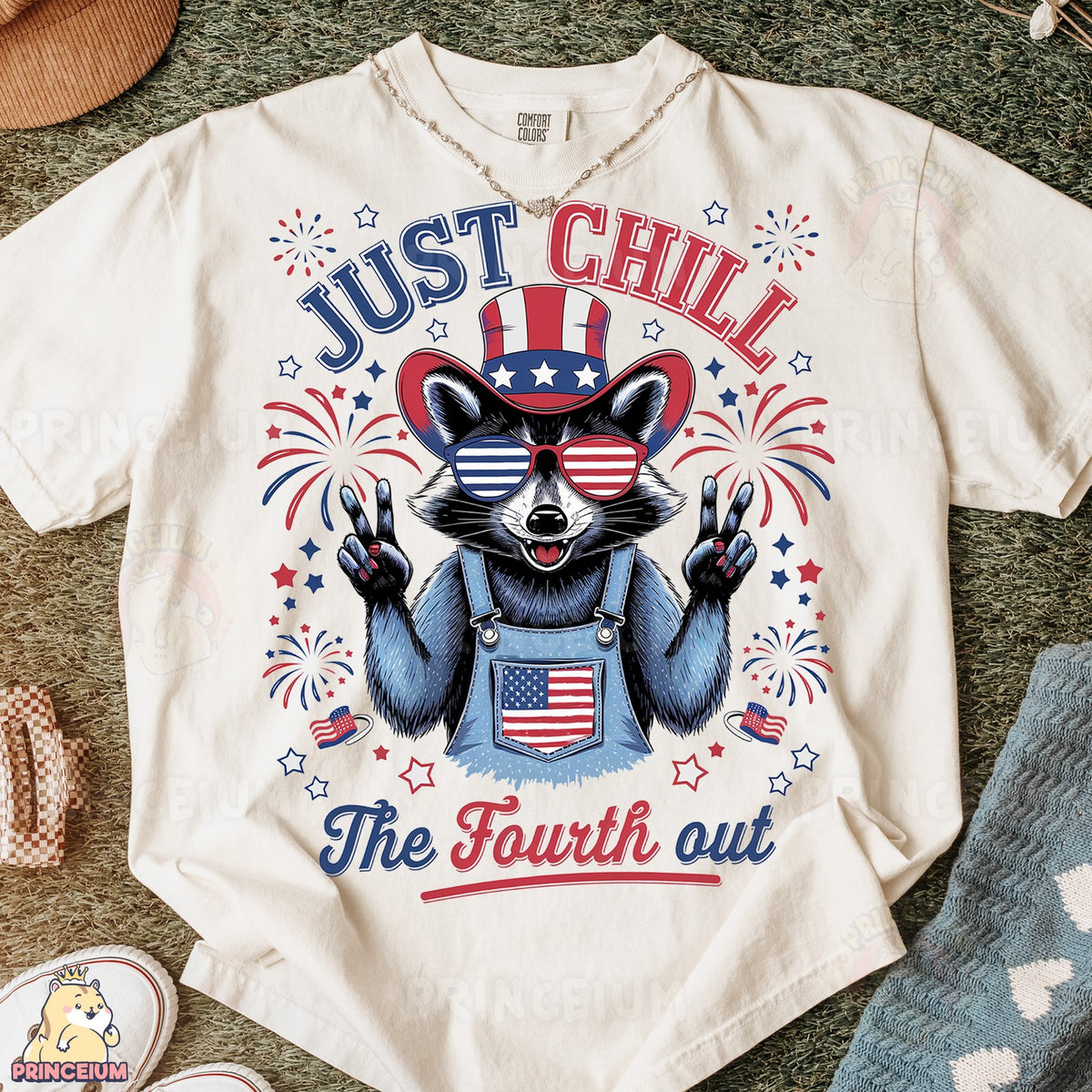 Just Chill The Fourth Out Raccoon
