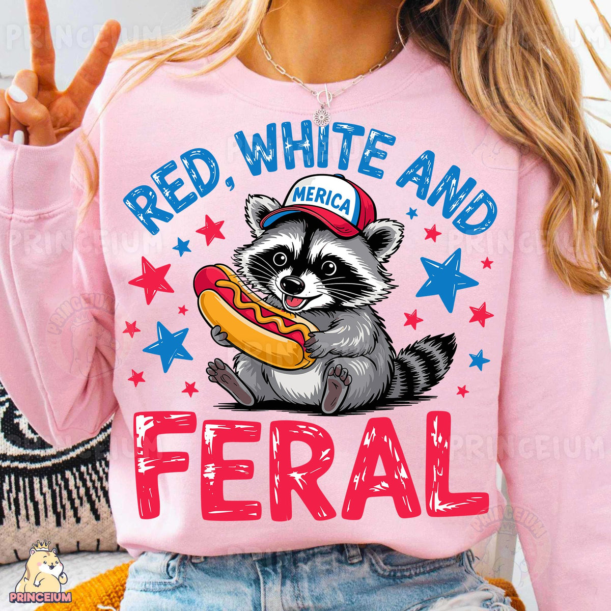 Red, White and Feral Raccoon