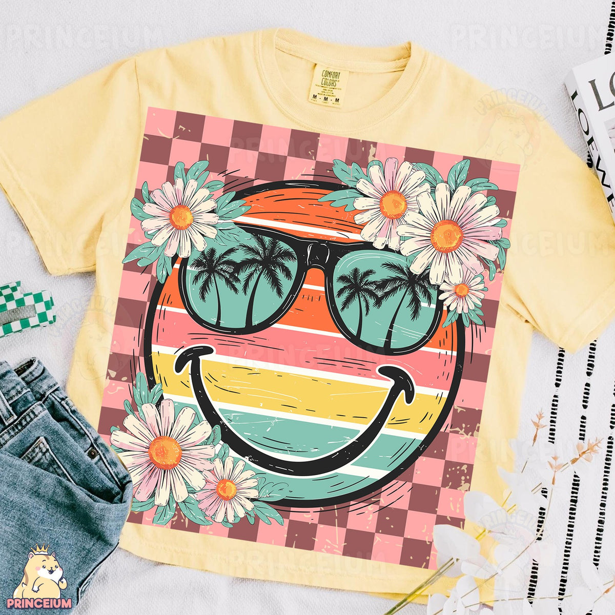 Retro Smiley Palm Sunglasses