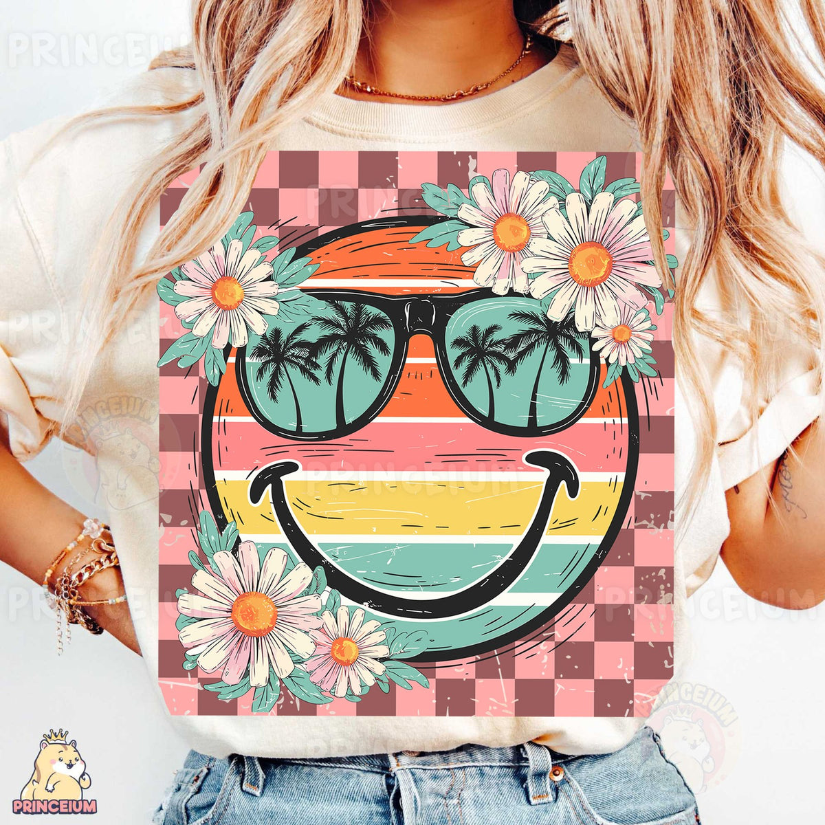 Retro Smiley Palm Sunglasses