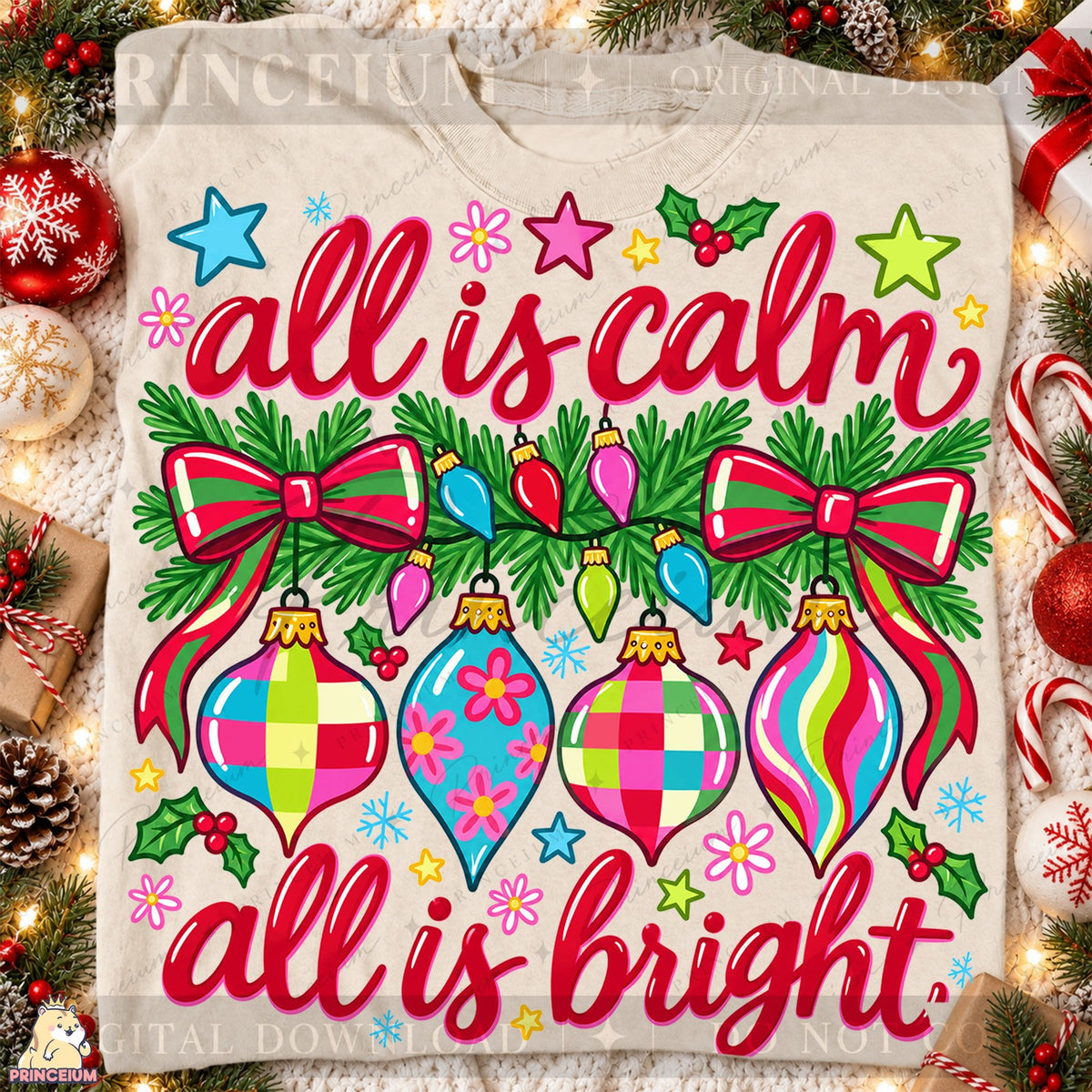 All Is Calm All Is Bright Ornaments