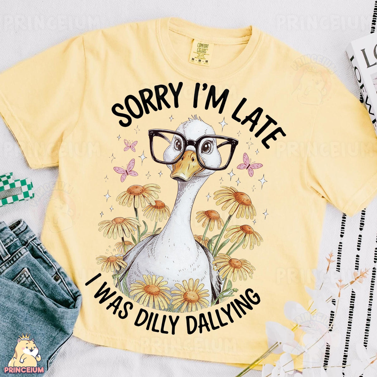 Sorry I'm Late Dilly Dallying Goose