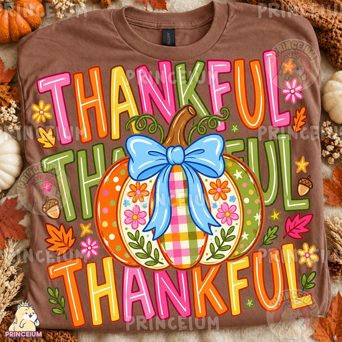 Thankful Pumpkin with Bow