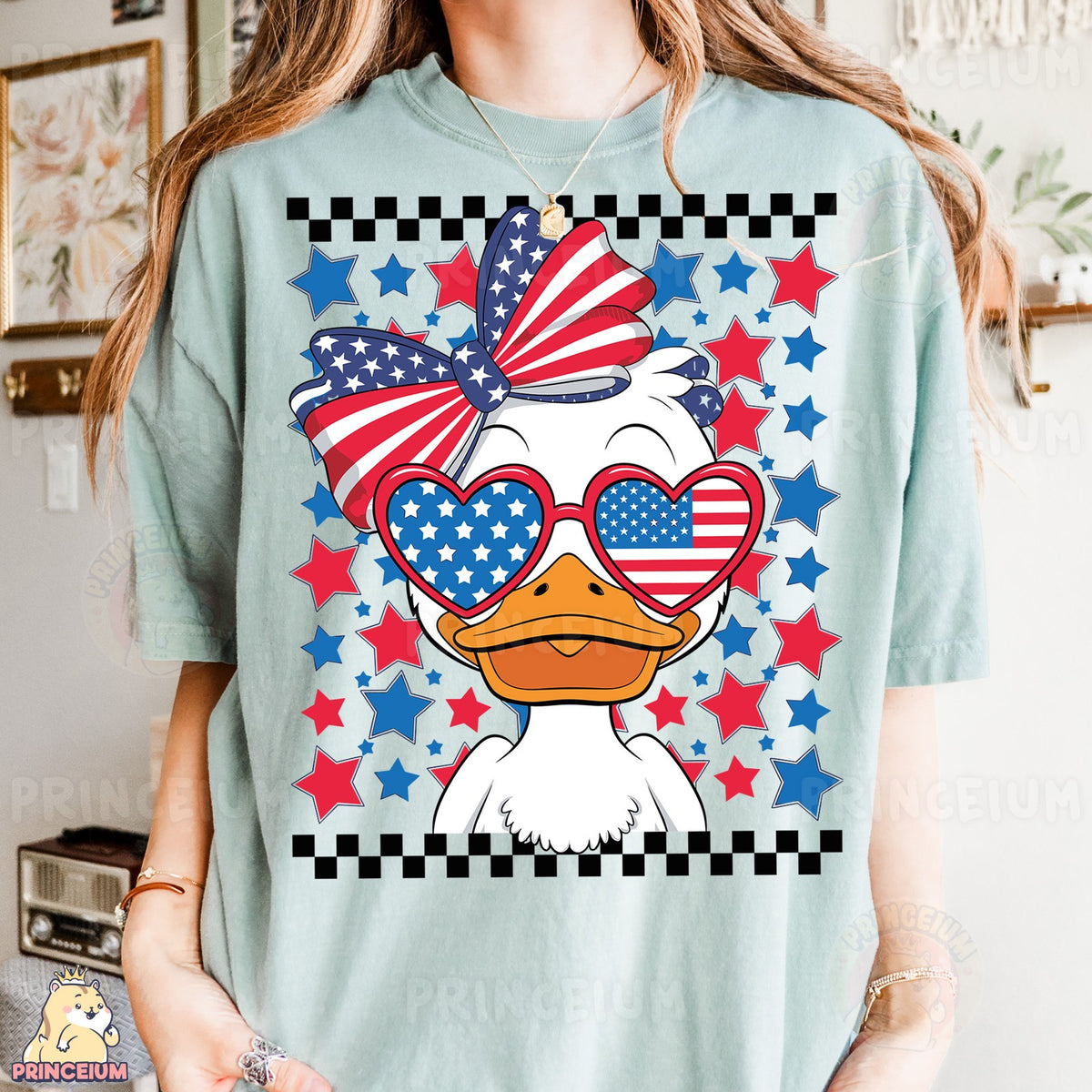 Patriotic Goose Flag Bow