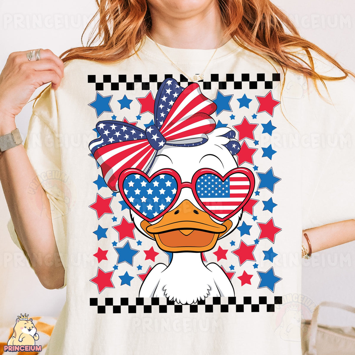 Patriotic Goose Flag Bow