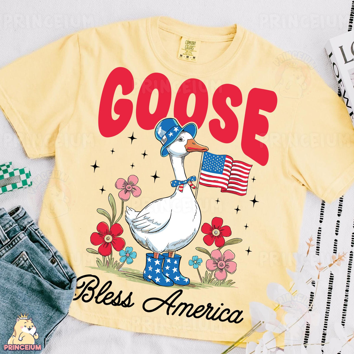Patriotic Goose Bless America