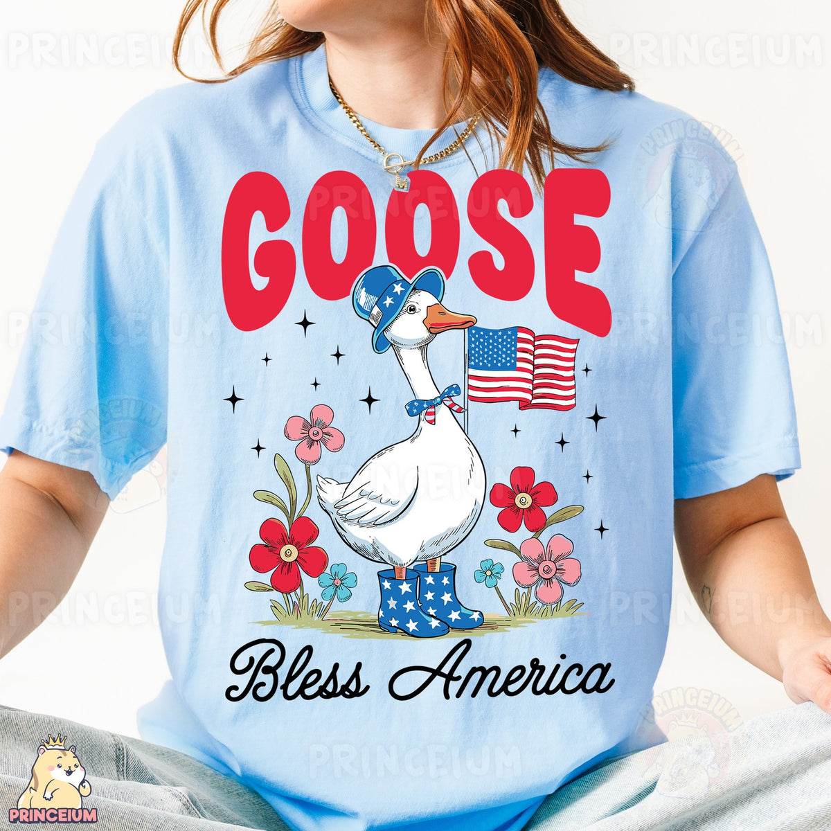 Patriotic Goose Bless America