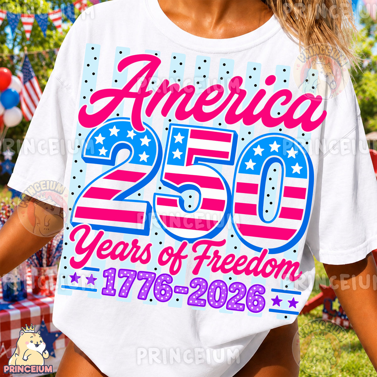 America 250 PNG, 250 Years of Freedom Shirt Design, Patriotic Fourth of July Sublimation Graphic
