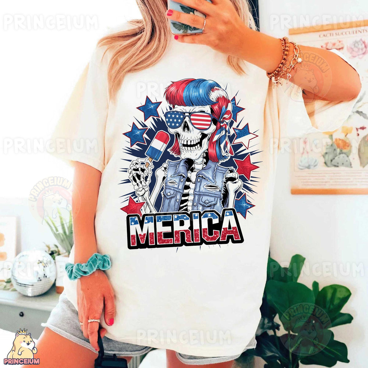 Patriotic Skull Merica
