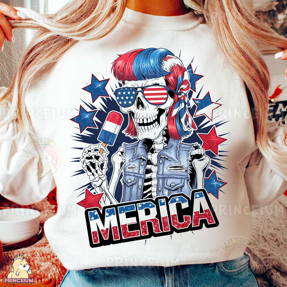 Patriotic Skull Merica