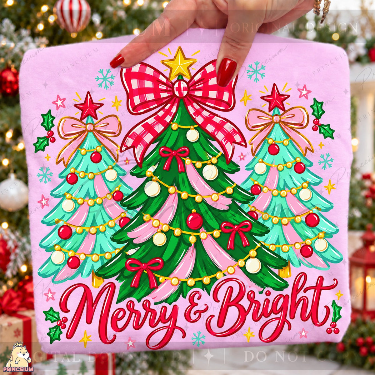 Merry & Bright Pink Christmas Trees