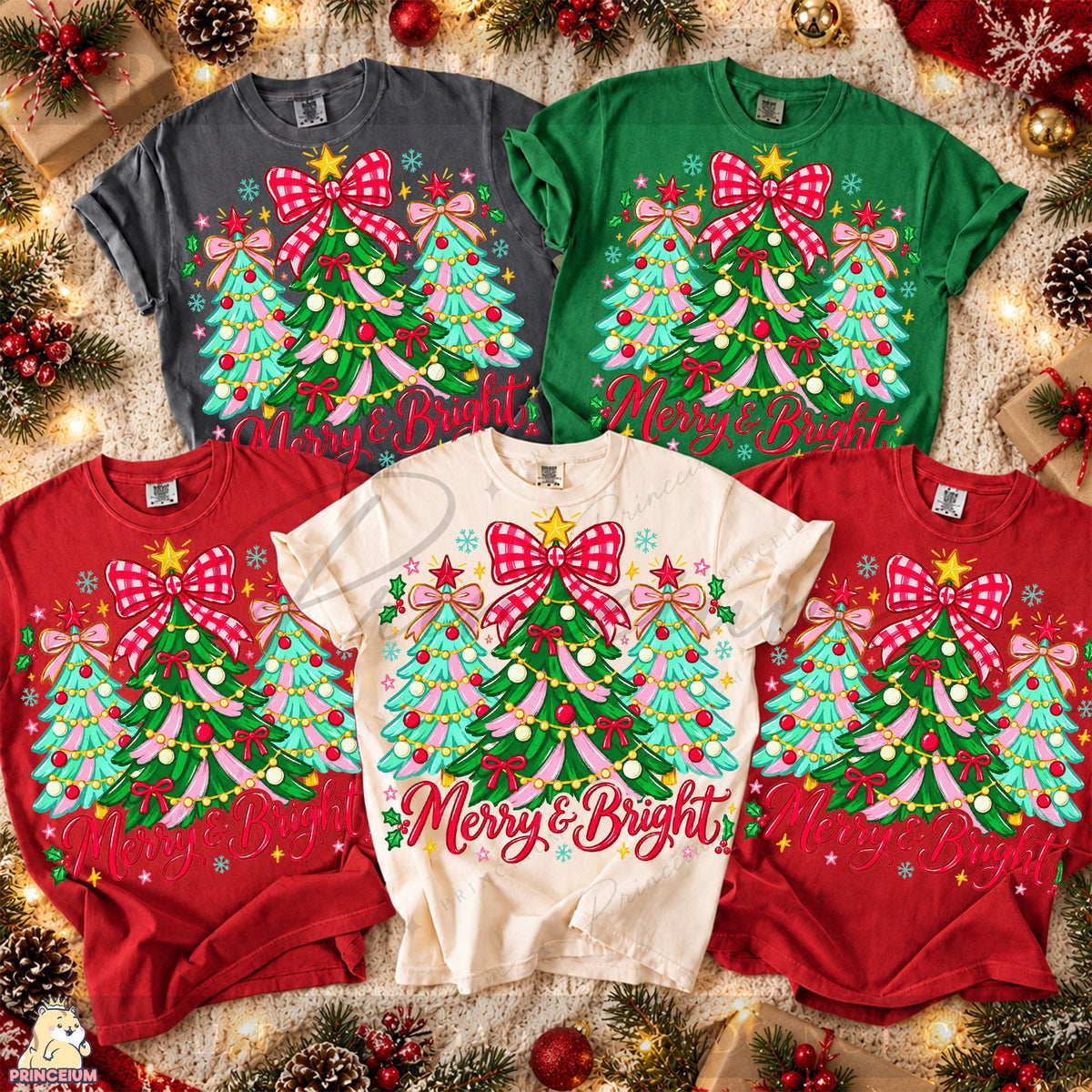 Merry & Bright Pink Christmas Trees