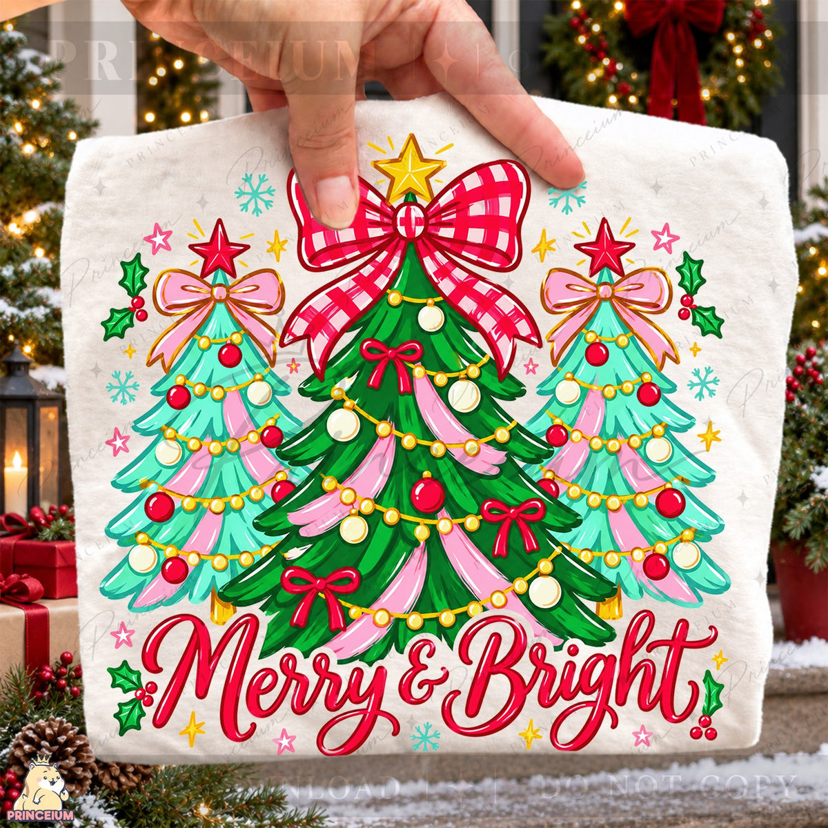 Merry & Bright Pink Christmas Trees