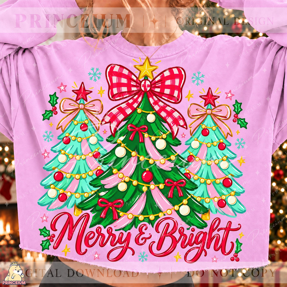 Merry & Bright Pink Christmas Trees