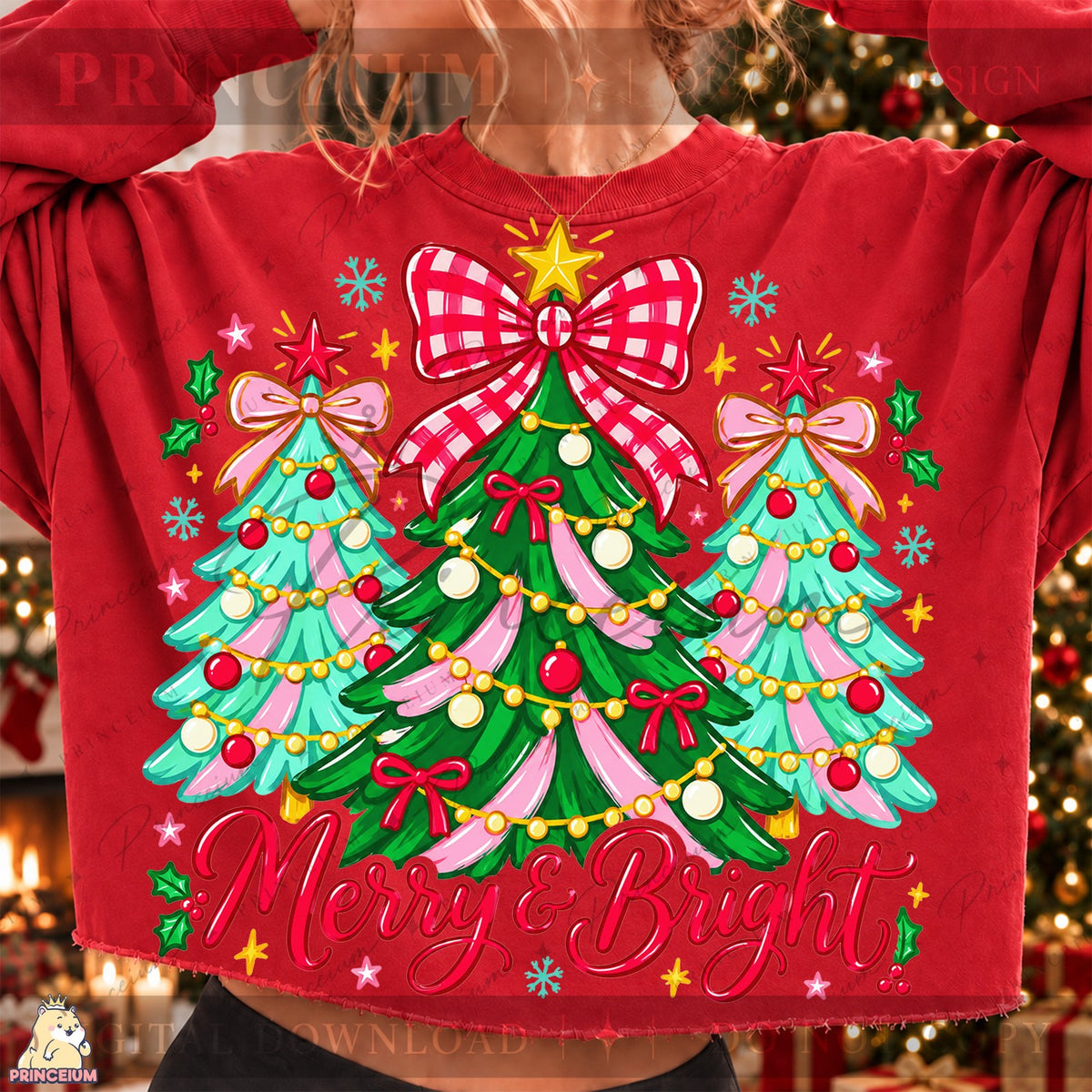 Merry & Bright Pink Christmas Trees