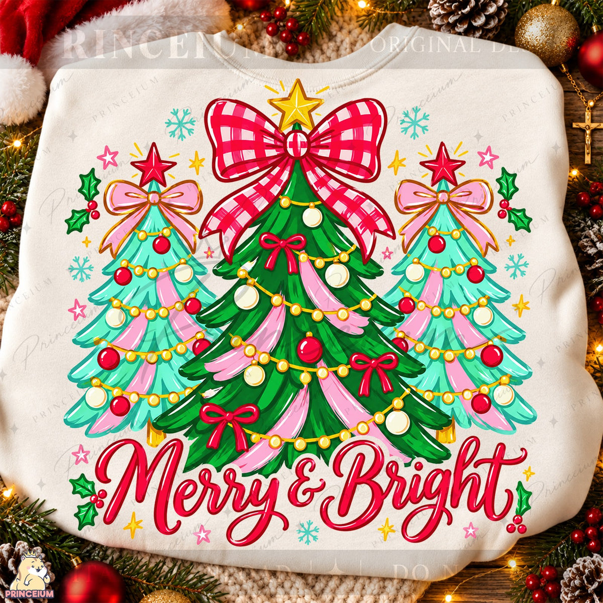 Merry & Bright Pink Christmas Trees