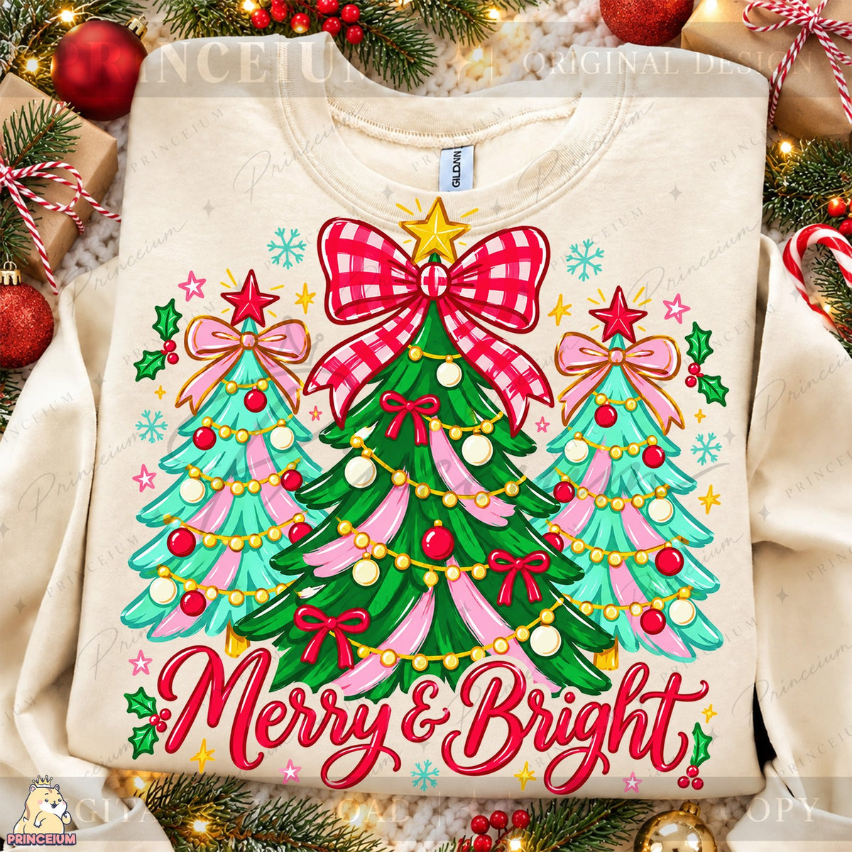 Merry & Bright Pink Christmas Trees