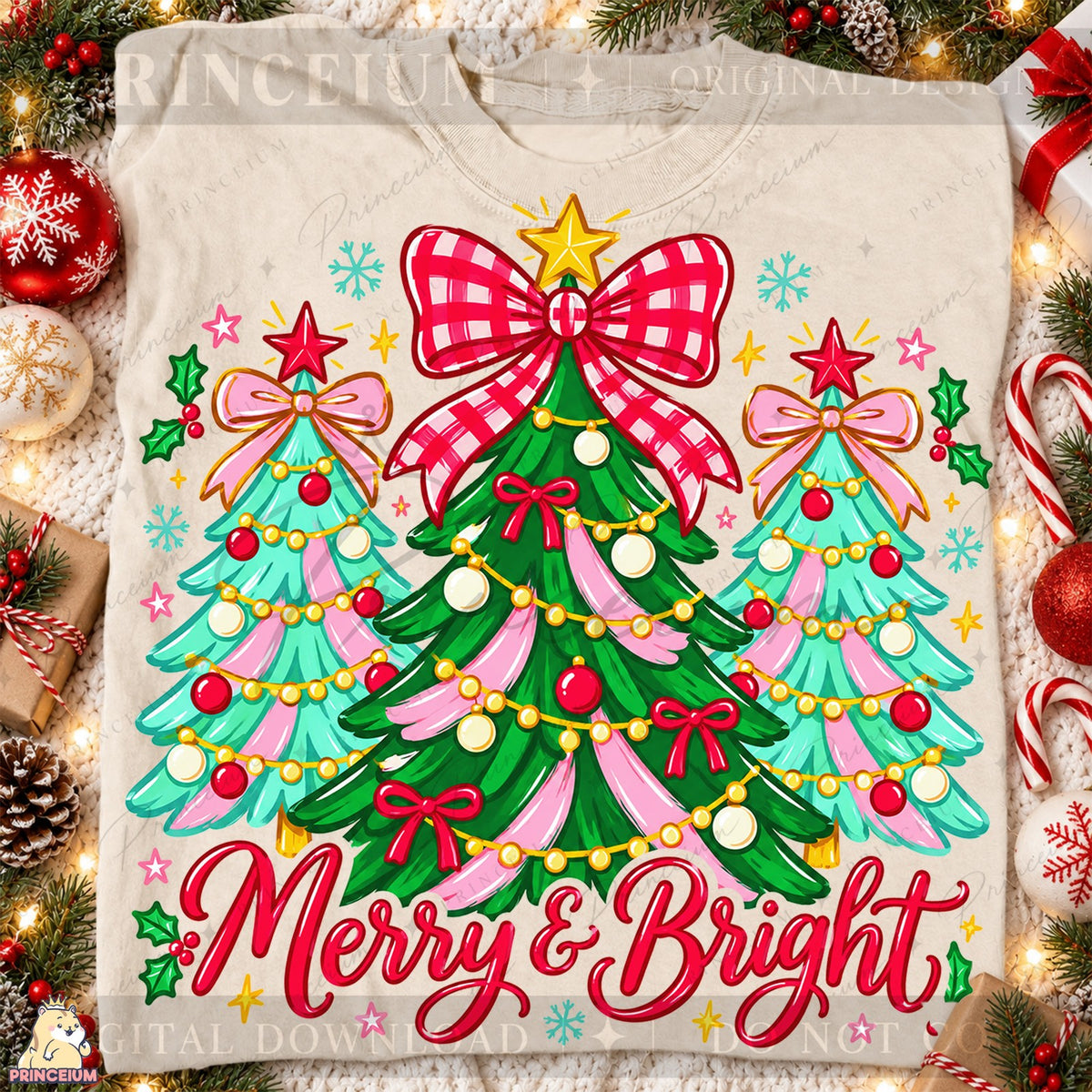 Merry & Bright Pink Christmas Trees