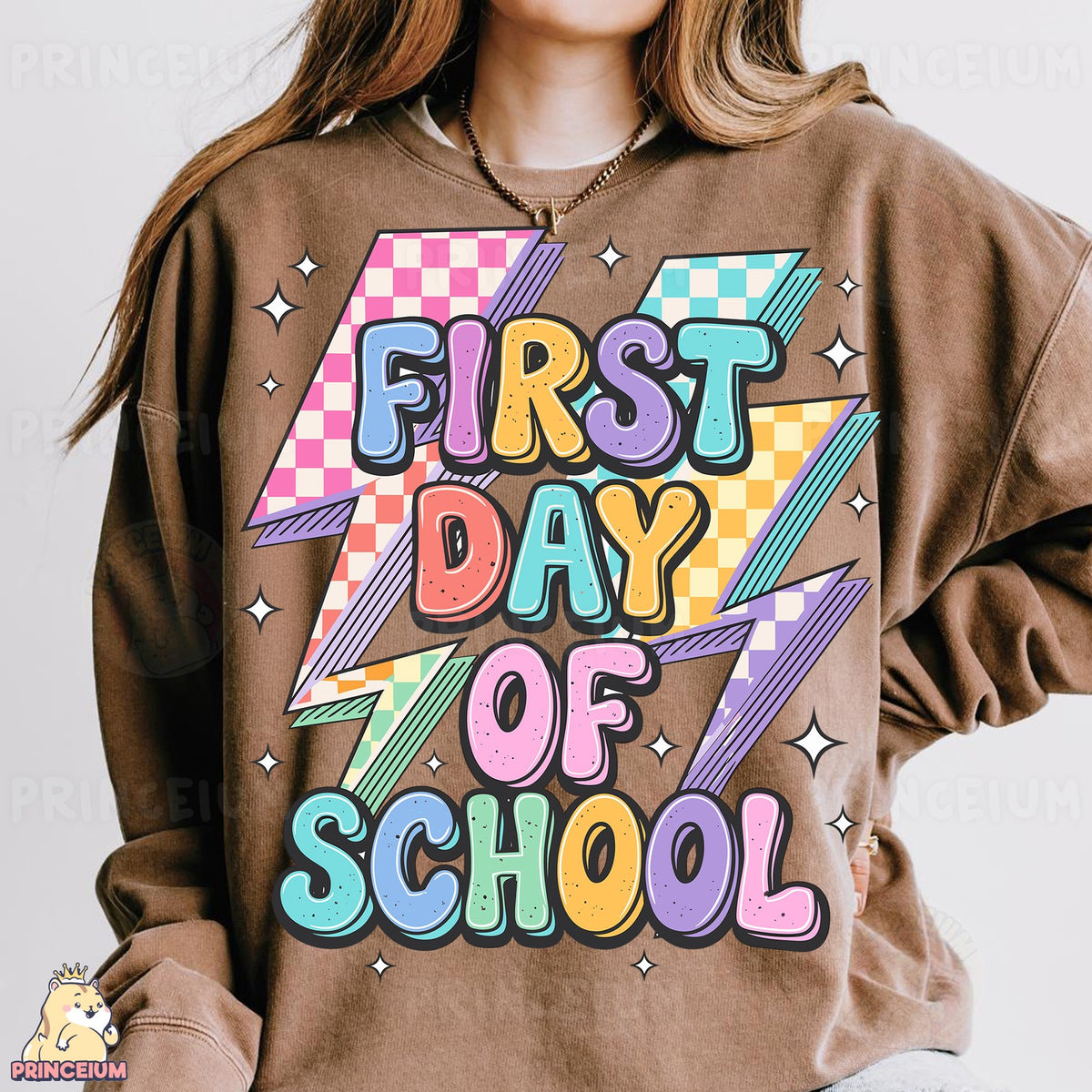 Retro Lightning Bolt First Day of School