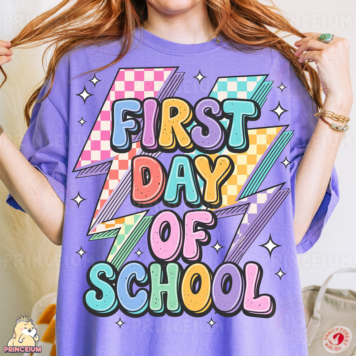 Retro Lightning Bolt First Day of School