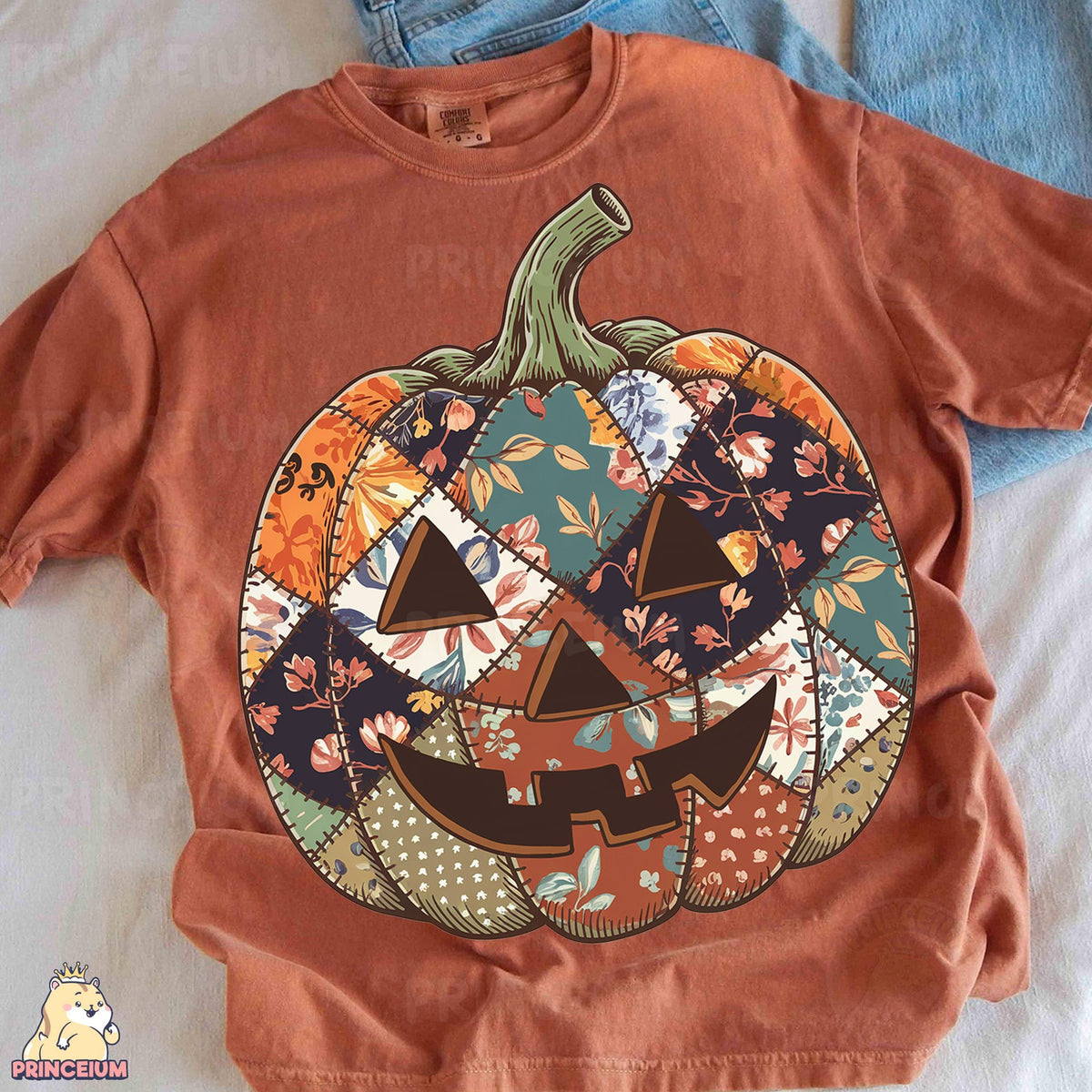 Patchwork Jack-O-Lantern Pumpkin