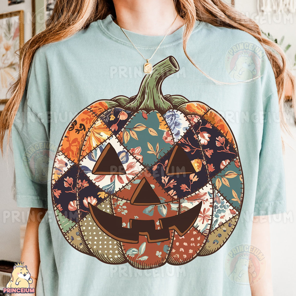 Patchwork Jack-O-Lantern Pumpkin
