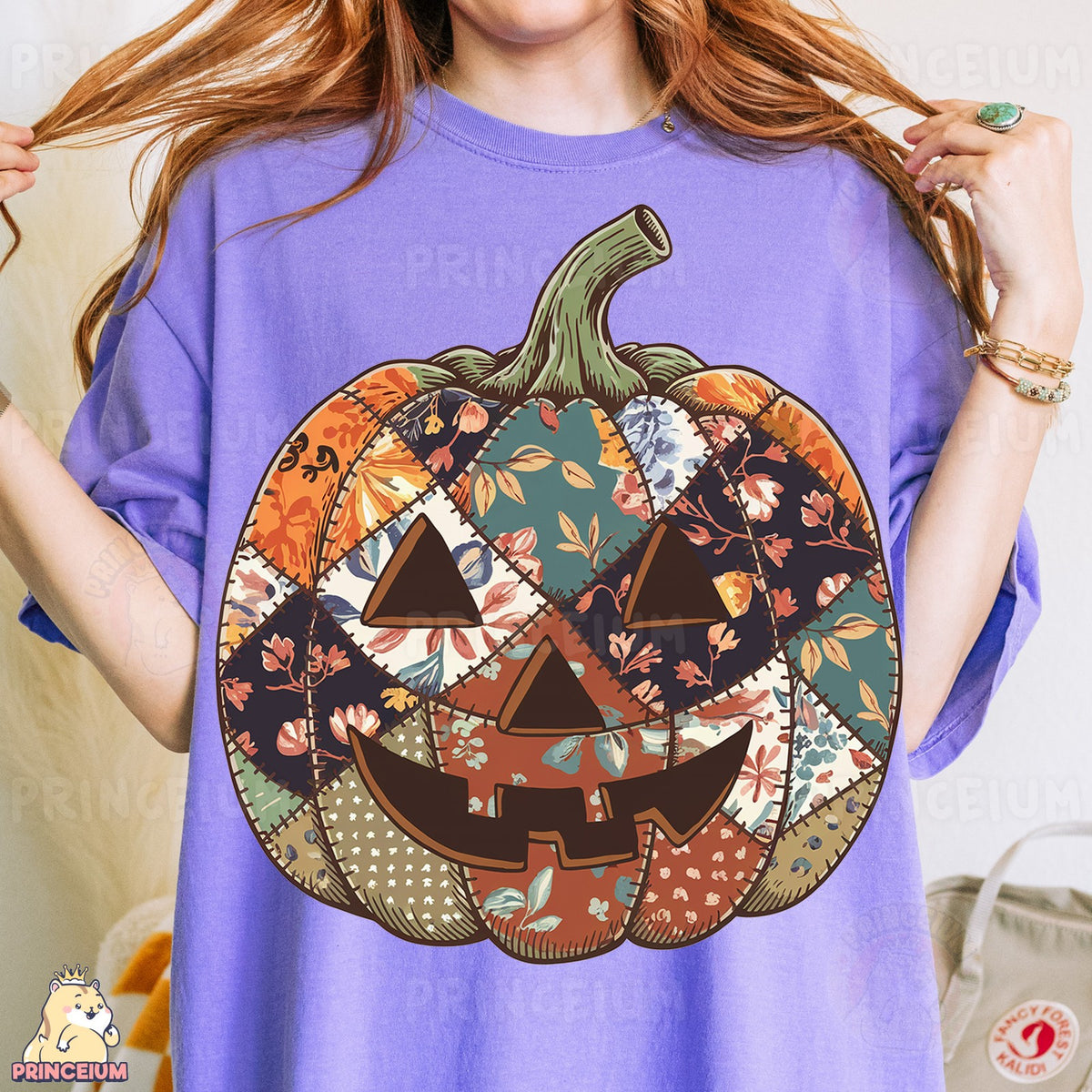 Patchwork Jack-O-Lantern Pumpkin