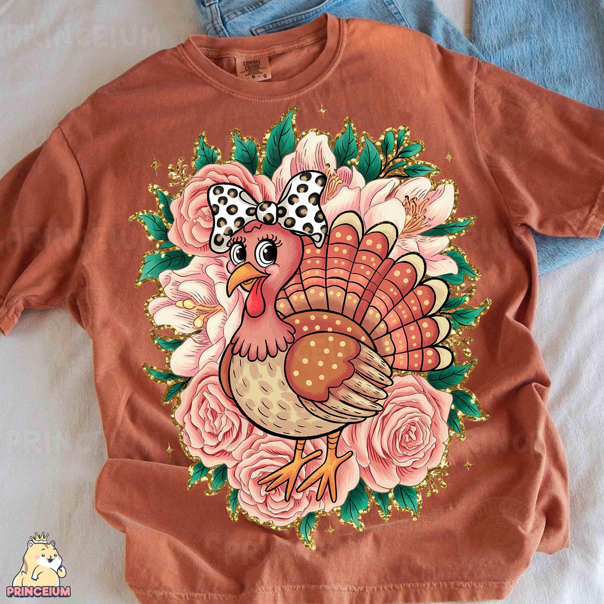Floral Bow Turkey