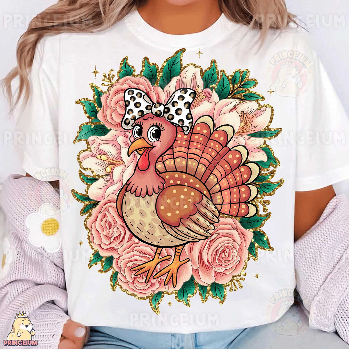 Floral Bow Turkey
