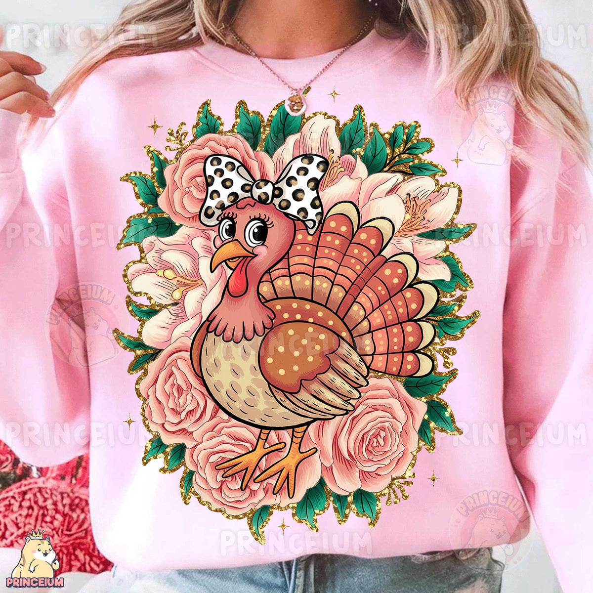 Floral Bow Turkey