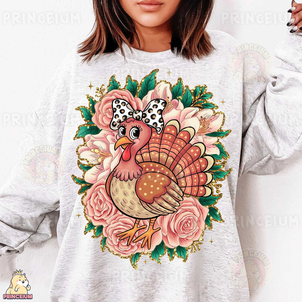 Floral Bow Turkey