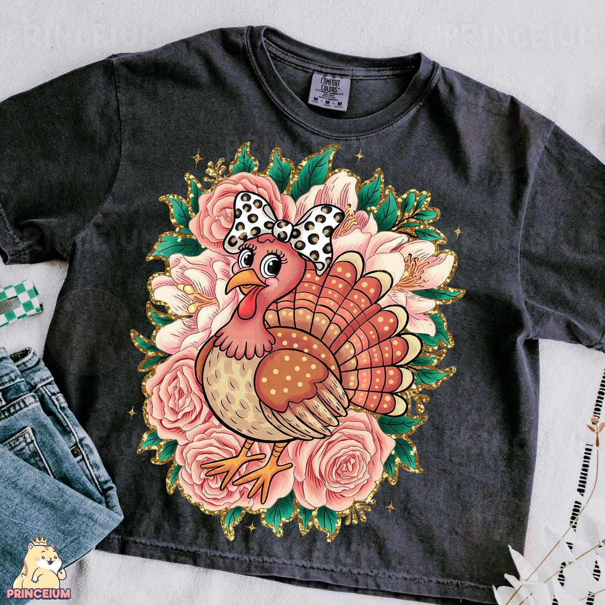 Floral Bow Turkey